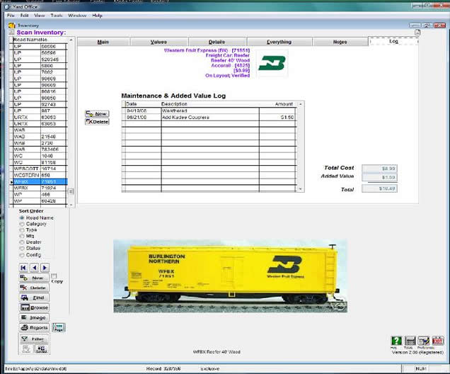 Model Railroad Maintenance & Inspection Logs